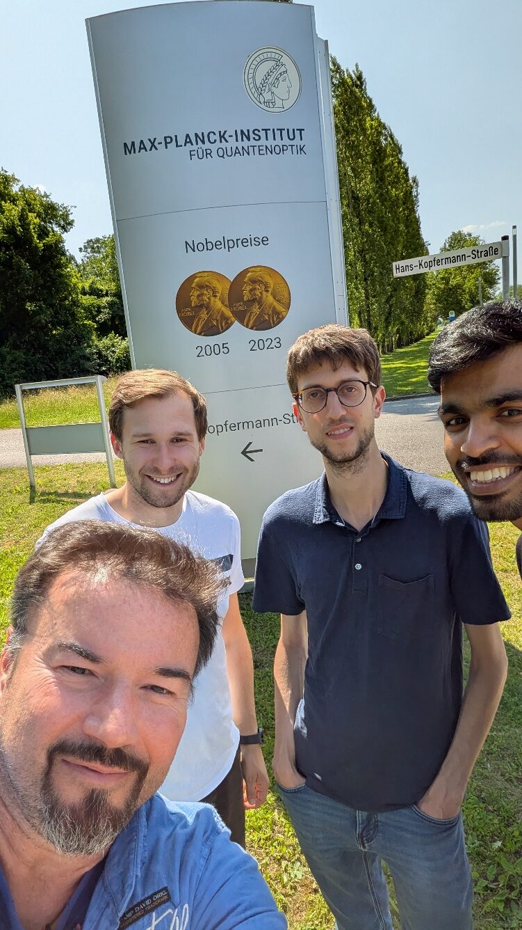 Bojan Resan with colleagues at Max-Planck Institute for Quantum Optics (Nobel Prize 2005, 2023)